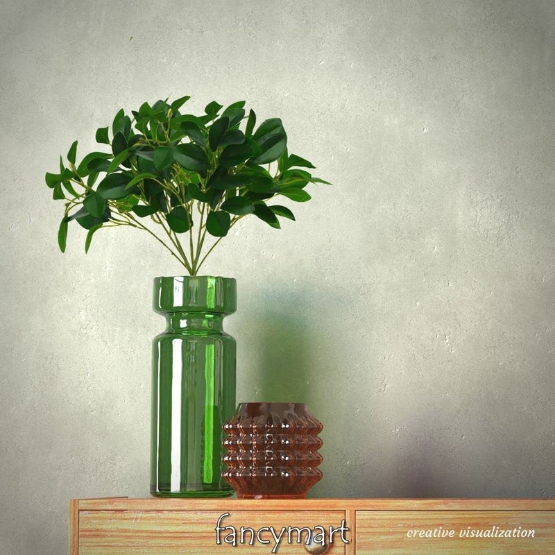 fancymart Artificial Rubber Plant Set of 2 30cm Lifelike Greenery for Stylish Home Office Decor LowMaintenanceEcoFriendly Design - Image 4