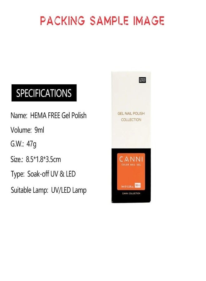 CANNI Gel Nail Polish, 1Pcs Gel Polish Color Nail Polish Gel High Gloss Soak Off U V Gel Nail French Nail Manicure Salon DIY at Home (9026) - Image 3