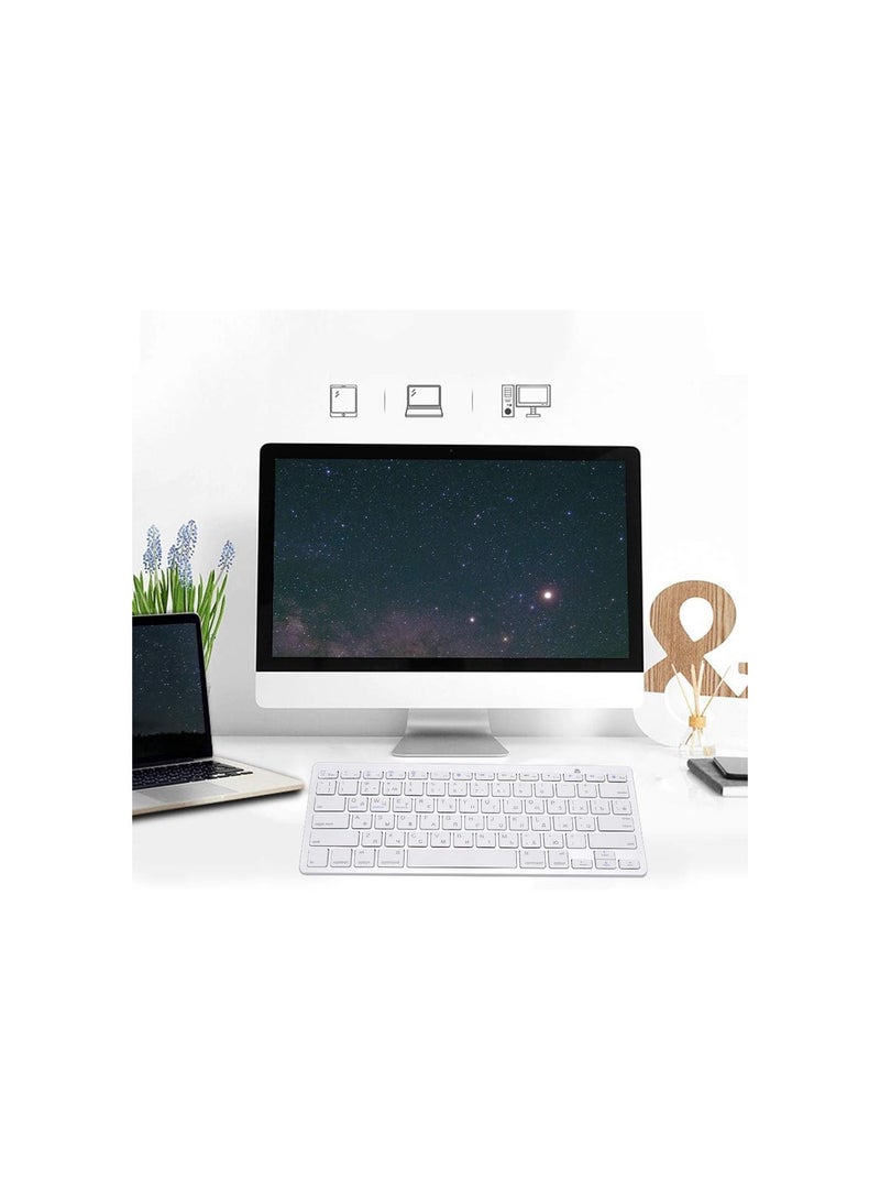 GGOOT Wireless Russian Keyboard, Multi-Functional 78-key Ultra-Thin Russian Bluetooth Tablet Keyboard for OS X Mac/for Windows/for Android  - Image 4