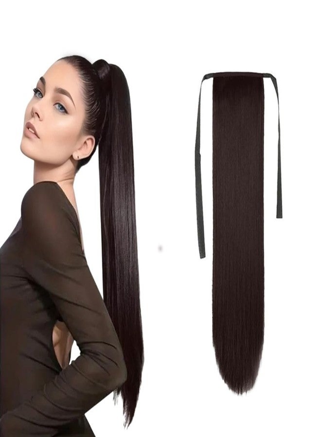 BLUSHIA Silky Soft Ribbon Hair Extensions And Wigs Women Straight Hair Extension For Girls To Increase Hair Volume Brown - Image 2