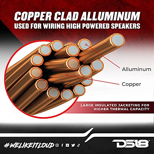 DS18 SW-12GA-100RB 12-GA Ultra Flex Speaker Wire Red and Black 100FT - Speaker Cable for Audio Applications - Image 2