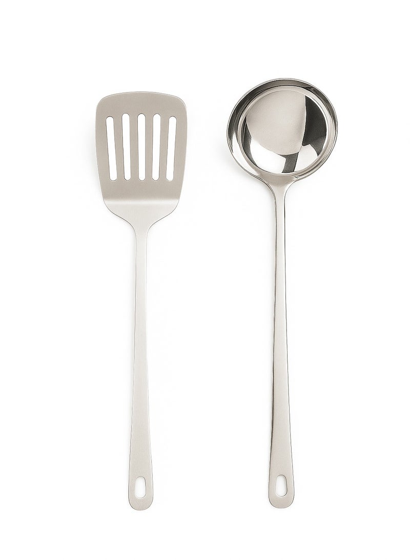 بروسيلا طقم قدور إسترا من الستانلس ستيل مكون من 9 قطع مع مغرفة شوربة ومغرفة تصفية، قاعدة بخمس طبقات مناسبة للطهي على الحث الحراري؛ المقاسات: 20، 24، 24، 28 سم – اللون فضي - Image 5