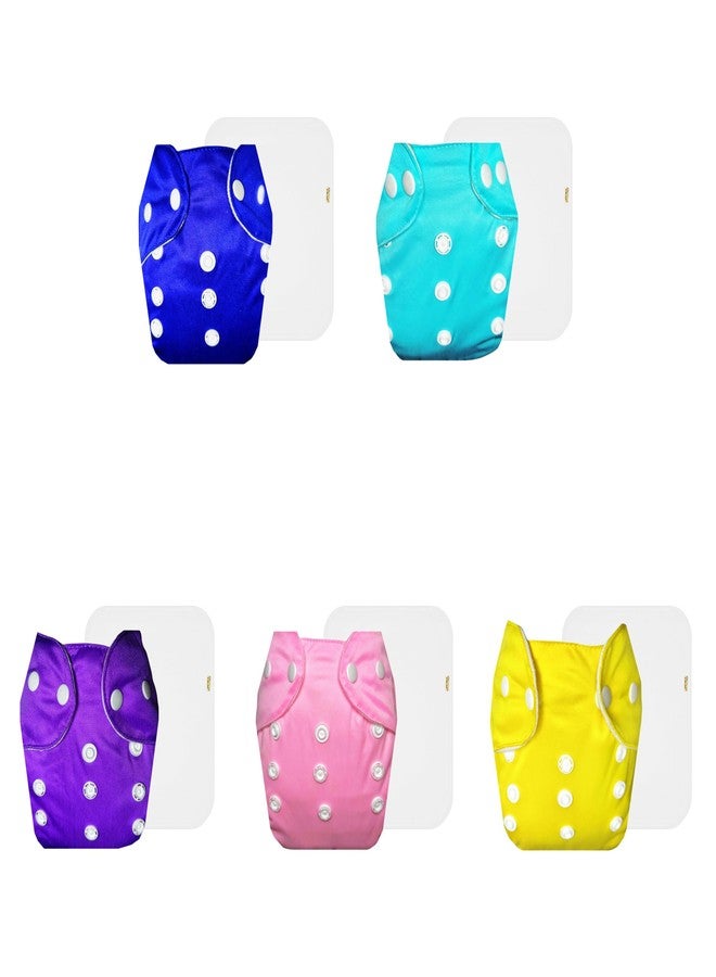 Dumbledo Lite Cloth Diaper with Cotton Insert (Pack of 5) | Snug Fit | Reusable & Washable | Easy to Clean | Perfect for Indian Summers | 3 Months - 2 Years | Unisex Baby - Image 1