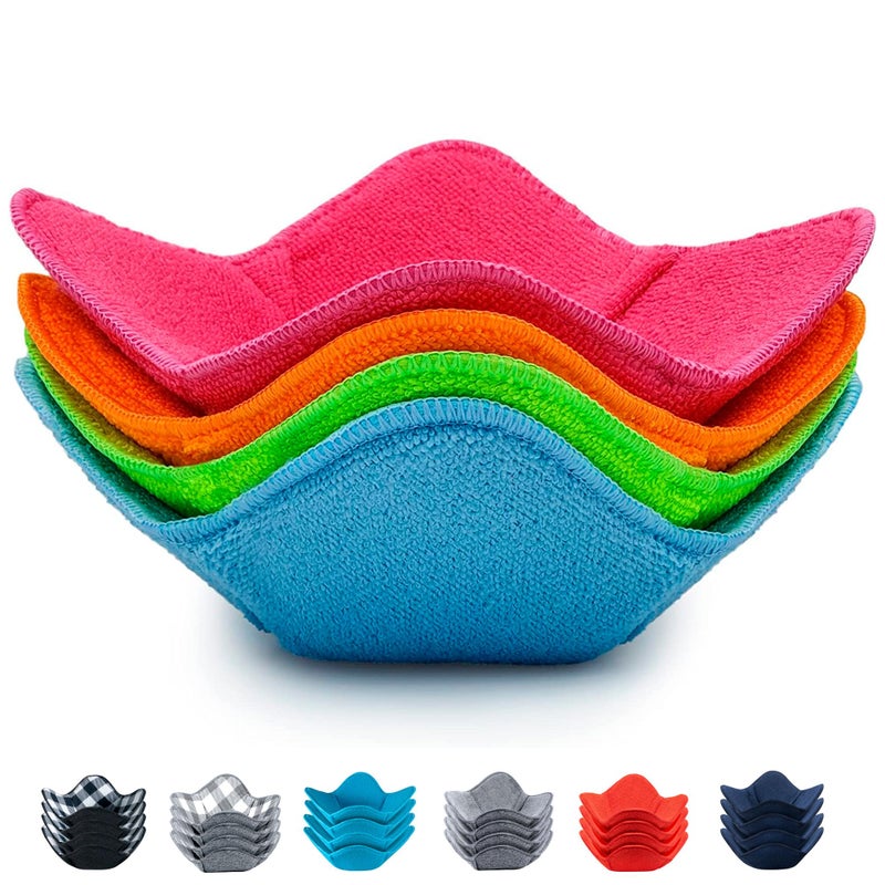 Aticca Microwave Bowl Cozy Holders for Hot Food Set of 4 Hot Pads for Bouillon Cups Multipurpose Heat Proof Plate Holder