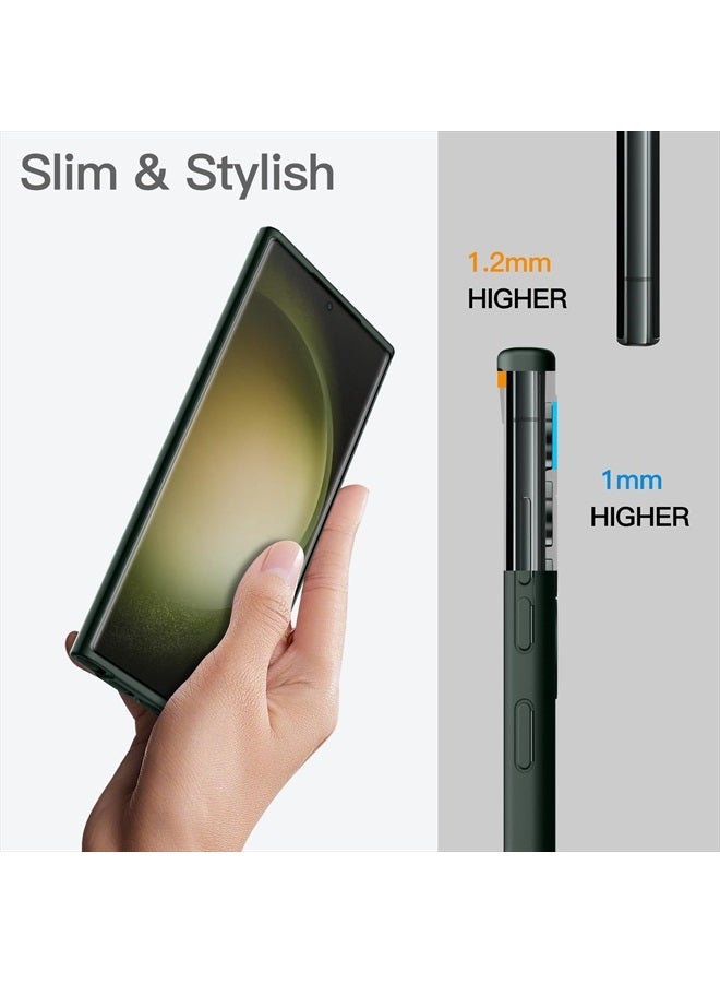 Jetech Slim Fit Case for Samsung Galaxy S23 Ultra 5G 6.8-Inch, Soft TPU Thin Protective Phone Cover with Matte Finish, Shockproof (Midnight Green) - Image 2
