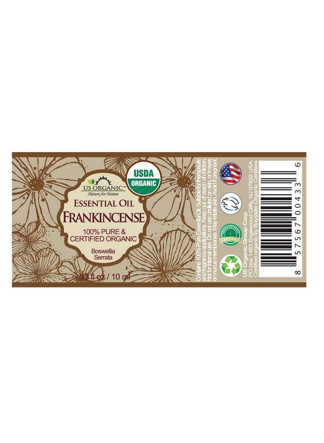 US Organic 100% Pure Frankincense Essential Oil, Usda Certified Organic, Steam Distilled, Boswellia Serrata, Sourced From India, Topically Or In Diffuser, Perfect For Aging Skin, All Skin Type (10 Ml) - Image 2
