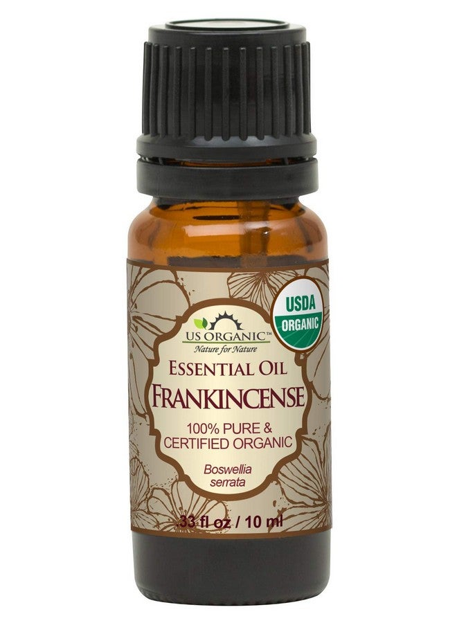 US Organic 100% Pure Frankincense Essential Oil, Usda Certified Organic, Steam Distilled, Boswellia Serrata, Sourced From India, Topically Or In Diffuser, Perfect For Aging Skin, All Skin Type (10 Ml) - Image 1
