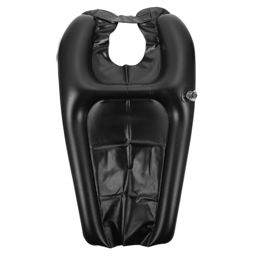 DOITOOL وسادة شطف رأس قابلة للنفخ 1 قطعة وسادة عنق لغسل الشعر حوض غسيل قابل للنفخ وسادة حوض الاستحمام المحمولة وسادة الشامبو حوض الاستحمام وسادة سبا صينية بي في سي لكبار السن - Image 1