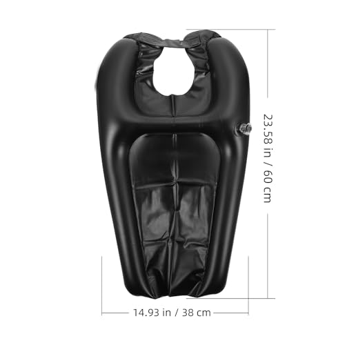 DOITOOL وسادة شطف رأس قابلة للنفخ 1 قطعة وسادة عنق لغسل الشعر حوض غسيل قابل للنفخ وسادة حوض الاستحمام المحمولة وسادة الشامبو حوض الاستحمام وسادة سبا صينية بي في سي لكبار السن - Image 4