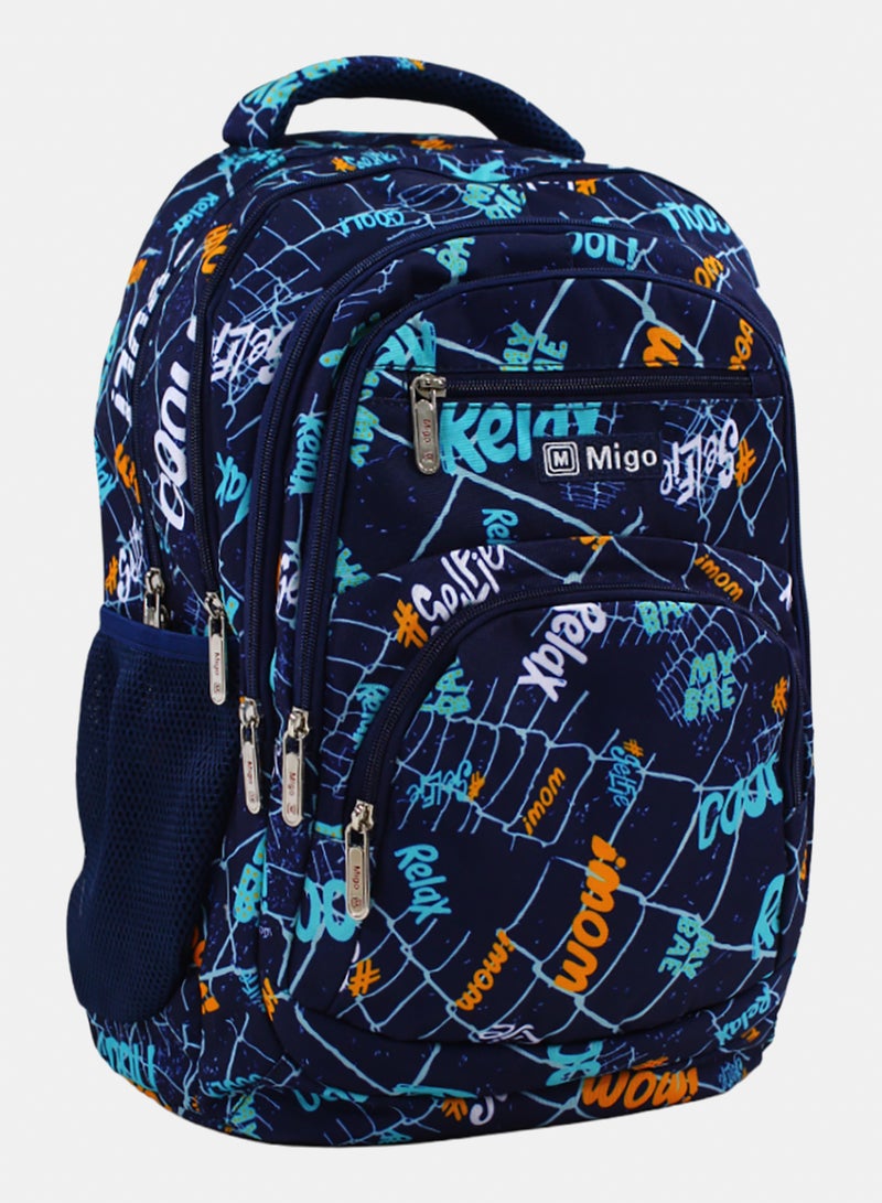 Migo Relax Backpack 18 Inches – Navy - Image 1