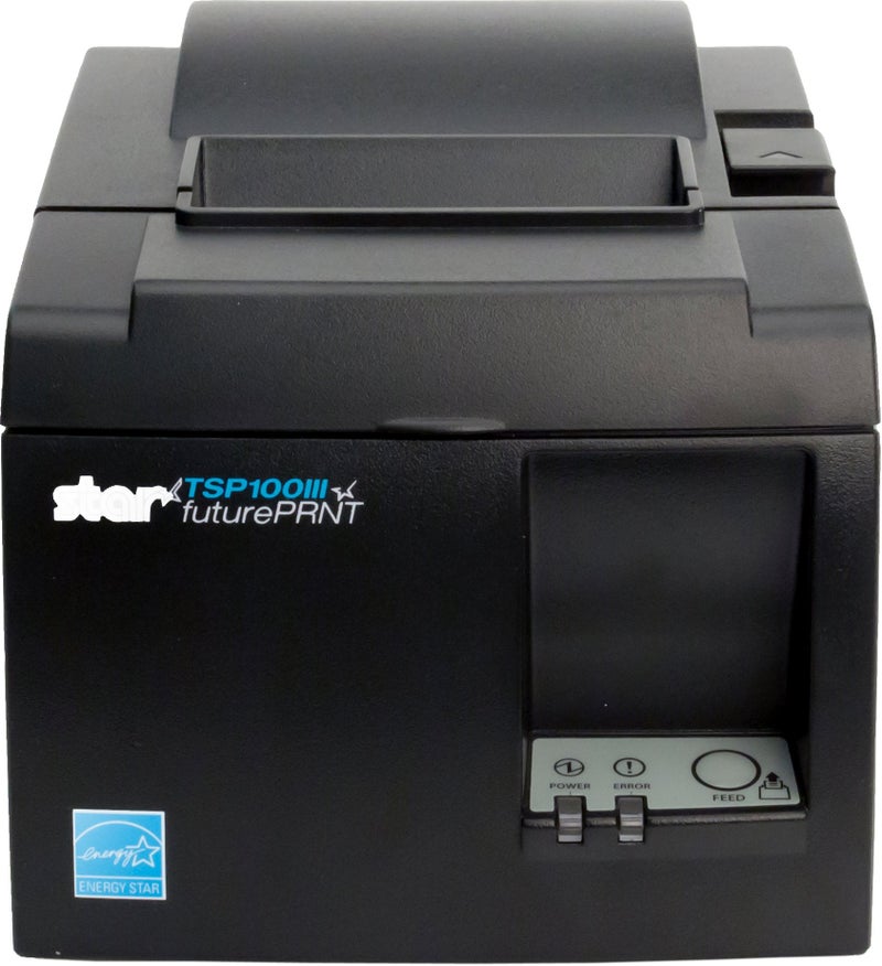 Star Micronics TSP143IIIU USB Thermal Receipt Printer with Device and Mfi USB Ports, Auto-cutter, and Internal Power Supply - Gray - Image 2