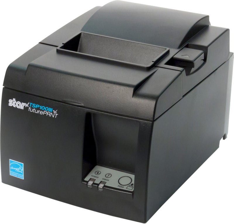 Star Micronics TSP143IIIU USB Thermal Receipt Printer with Device and Mfi USB Ports, Auto-cutter, and Internal Power Supply - Gray - Image 1