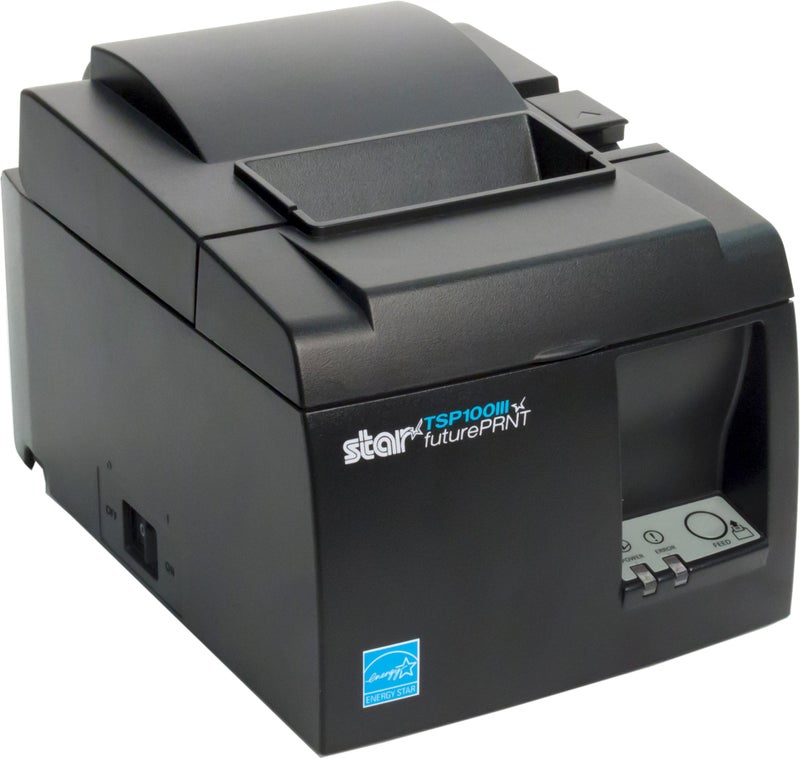 Star Micronics TSP143IIIU USB Thermal Receipt Printer with Device and Mfi USB Ports, Auto-cutter, and Internal Power Supply - Gray - Image 4