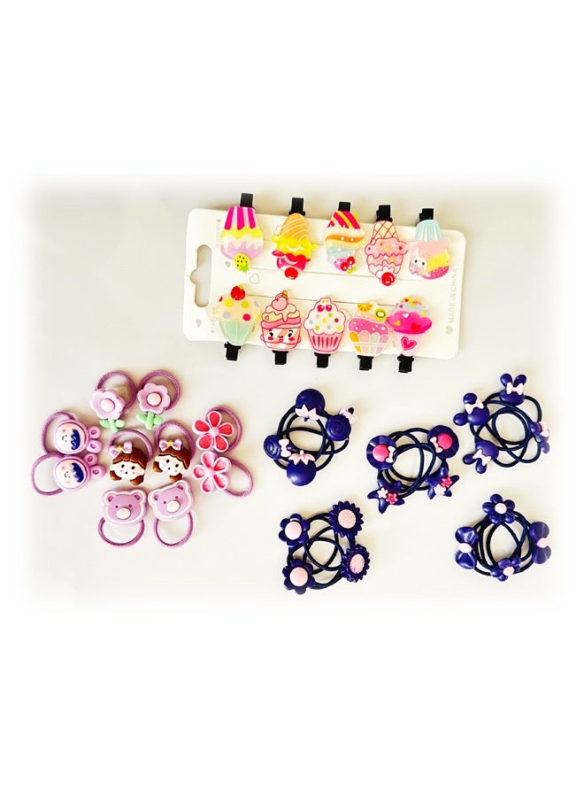 Generic 40 - Piece Headwear Set Elastics  Clips  Accessories for kid Multicolour - Image 1