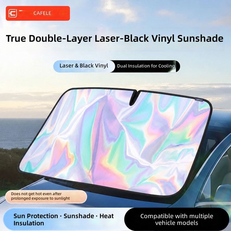 Cafele Laser Sunshade for Car Windshield - UV Protection & Heat Insulation - Image 3