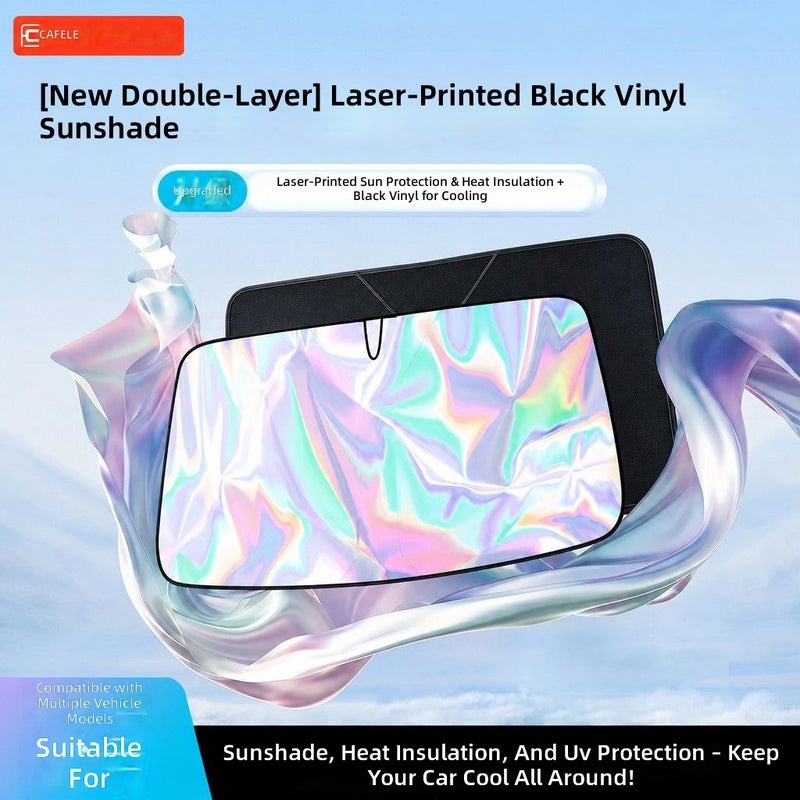 Cafele Laser Sunshade for Car Windshield - UV Protection & Heat Insulation - Image 2