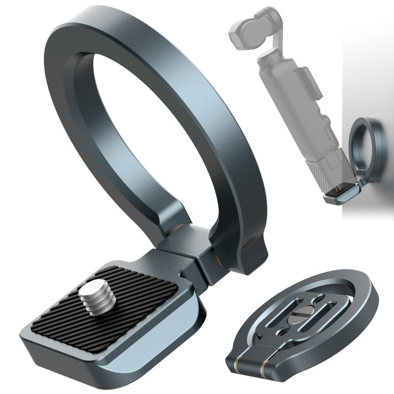 CAMOLO GEEK حامل مغناطيسي متوافق مع DJI Osmo Pocket 3، محول MG-OP3 Pocket3 مع مغناطيس لتوسيع حامل الهاتف مع 1/4â€-20، قاعدة من سبائك الألمنيوم Arca-Swiss - Image 1
