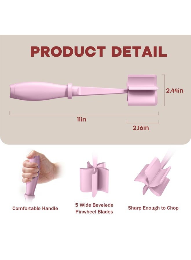 PGYARD 2 Pcs Meat Chopper, Hamburger Grinder, Premium Heat Resistant Smasher for Ground Beef, Burger Grinder Nylon Potato Mix Tool-Pink - Image 2