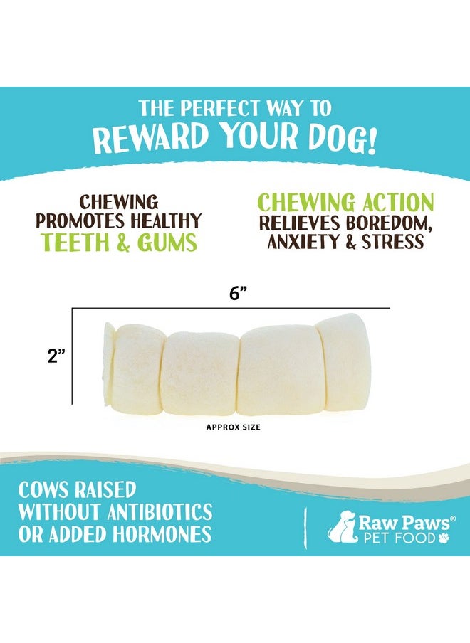 Raw Paws - Beef Cheek Rolls For Dogs  6 Inch, 4Ct  Packed In Usa  Rawhide Alternative Dog Chews  FreeRange Cow Cheek Rolls For Dogs  Retriever Rolls For Small Dogs To Large Dogs  Dog Beef Cheeks - Image 1