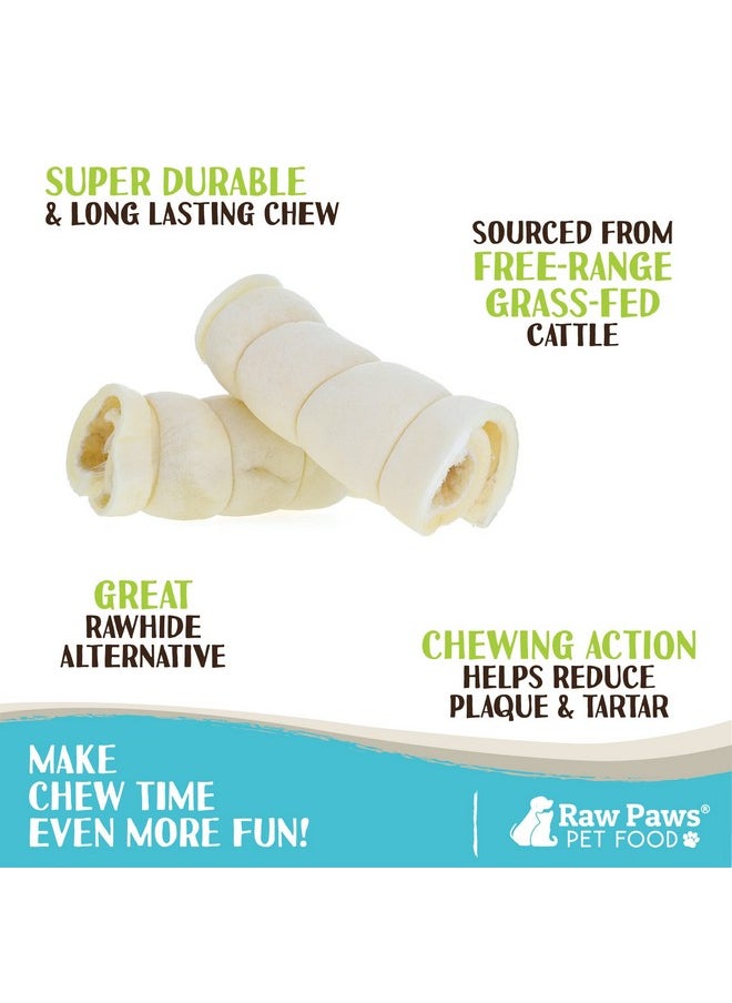 Raw Paws - Beef Cheek Rolls For Dogs  6 Inch, 4Ct  Packed In Usa  Rawhide Alternative Dog Chews  FreeRange Cow Cheek Rolls For Dogs  Retriever Rolls For Small Dogs To Large Dogs  Dog Beef Cheeks - Image 1