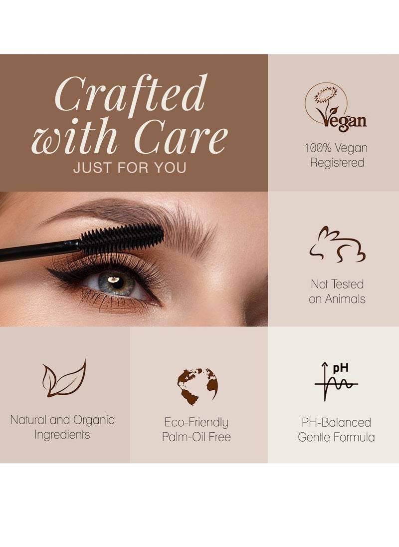 Poppy Austin - Vegan Mascara Black Volume And Length Waterproof Gentle Hypoallergenic Volumising Mascara Organic and Cruelty Free All Natural Organic Mascara For Sensitive Eyes 9 Gram - Image 1