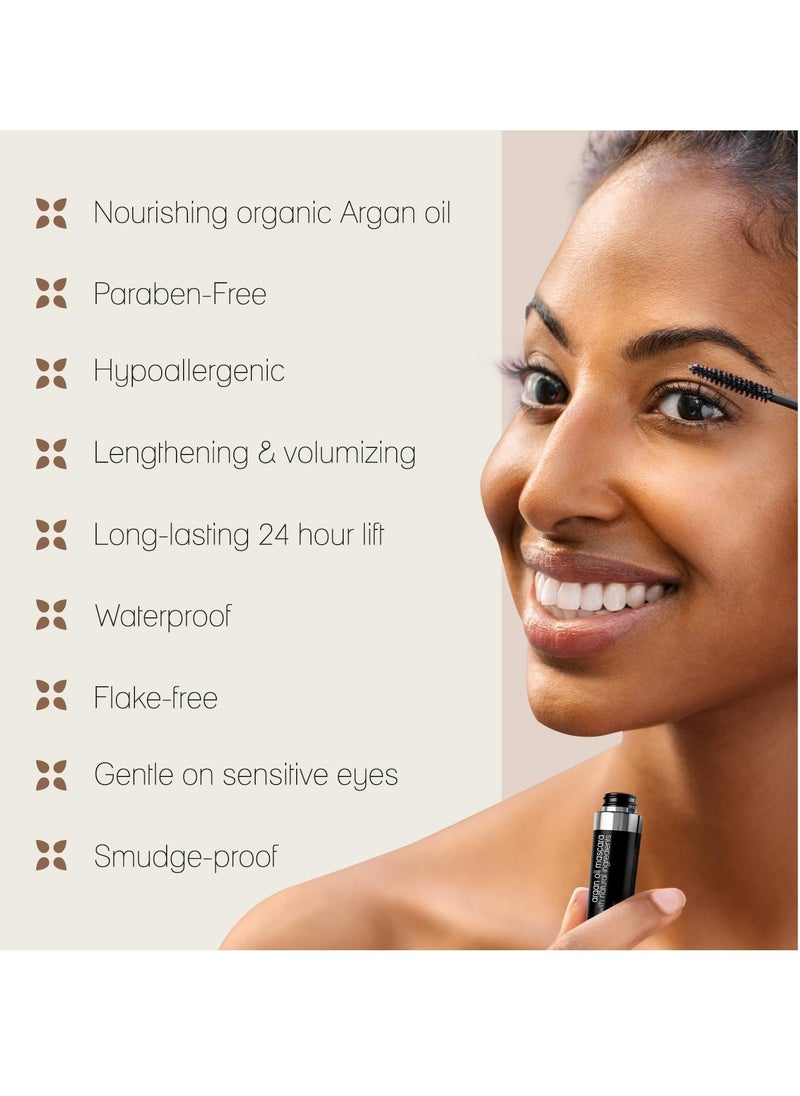Poppy Austin - Vegan Mascara Black Volume And Length Waterproof Gentle Hypoallergenic Volumising Mascara Organic and Cruelty Free All Natural Organic Mascara For Sensitive Eyes 9 Gram - Image 1