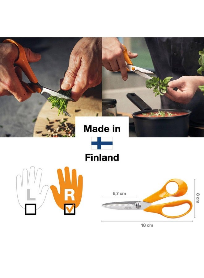 Fiskars Kitchen Scissors, Total Length: 18 cm, Quality Steel/Synthetic Material, Classic, 1000819 - Image 2