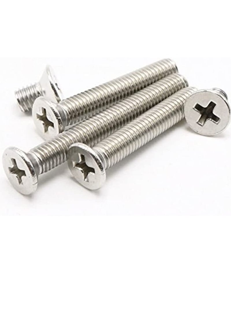 RACO Machine Screws/Bolts Stainless Steel Round Head Phillips Screws Muliti Purpose Use (100, 6x40mm) - Image 1
