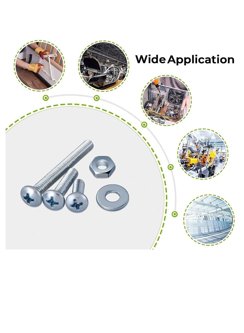 RACO Machine Screws/Bolts Stainless Steel Round Head Phillips Screws Muliti Purpose Use (100, 6x40mm) - Image 3