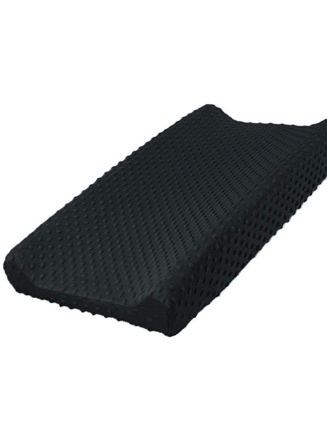 iEvolve Changing Pad Cover Ultra Soft Minky Dots Changing Table Cover Breathable Changing Table Sheet Diaper Changing Pad Cover For Baby Boys Girls (Black) - Image 2