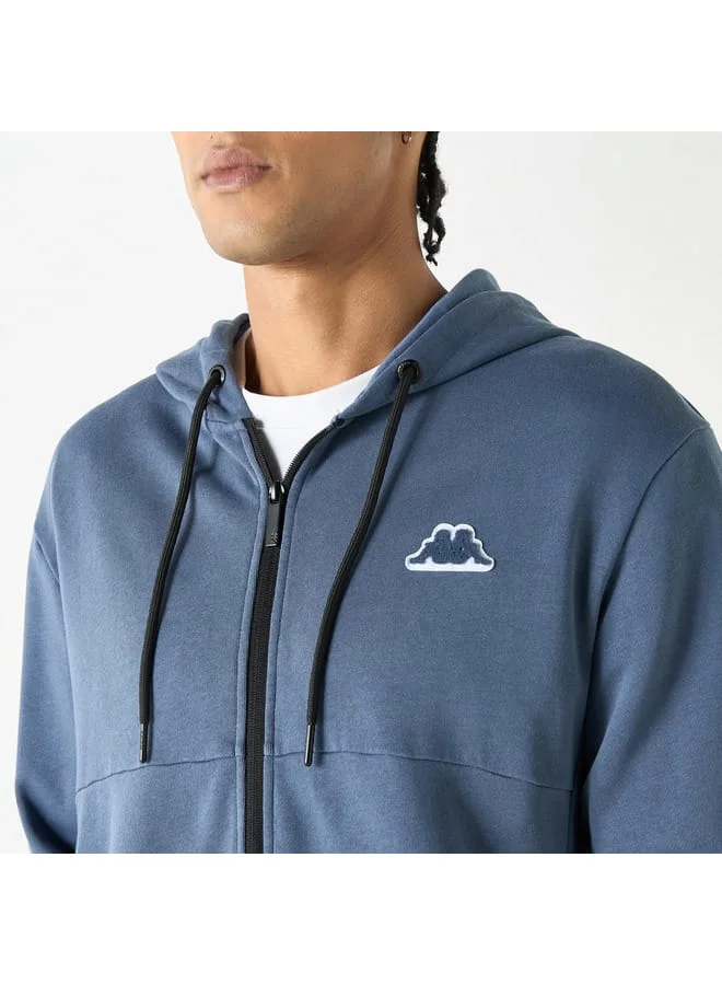 Kappa Kappa Zip Through Hoodie with Long Sleeves and Pockets