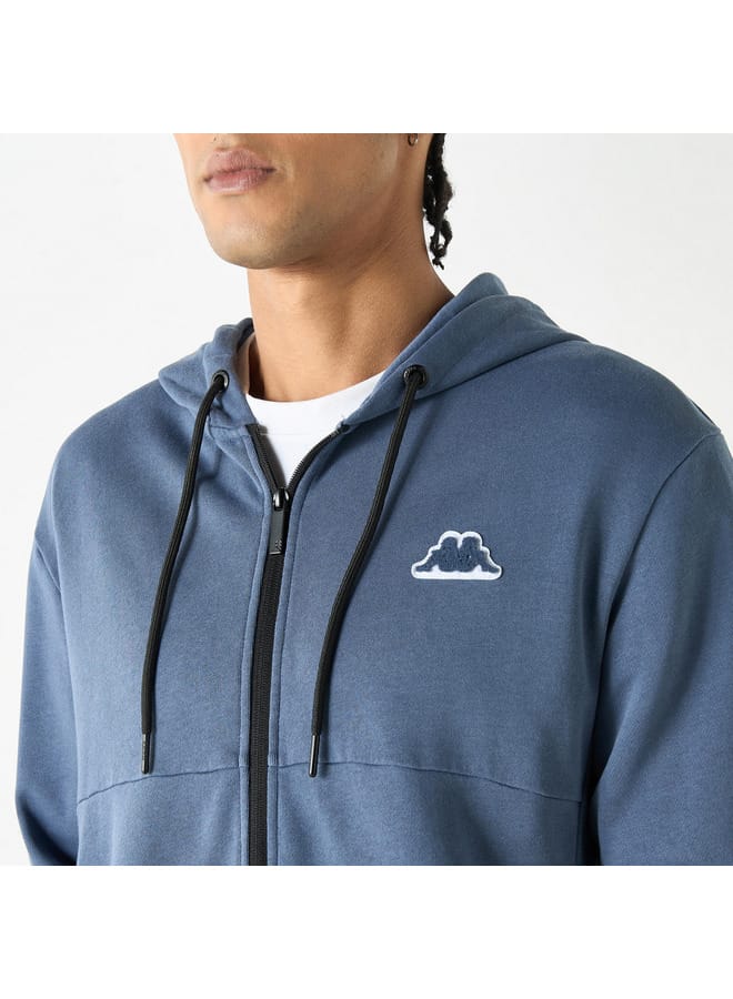 Kappa Kappa Zip Through Hoodie with Long Sleeves and Pockets  - Image 4