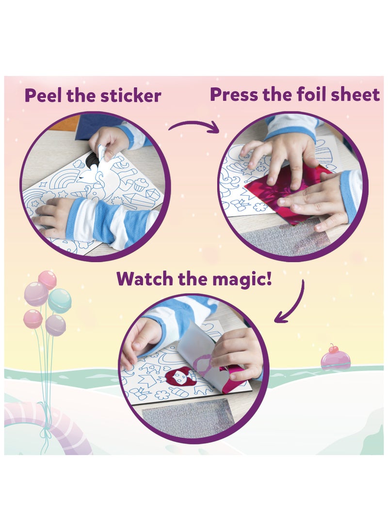 Skillmatics Foil Fun Unicorns & Princesses, No Mess Art for Kids, Craft Kits & Supplies, DIY Creative Activity, Gifts for Ages 4, 5, 6, 7, 8, 9  - Image 5