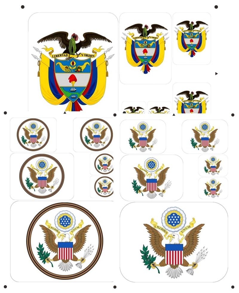 vmcoatdu Saudi Arabian Coat of Arms Laser Printing Saudi Arabia National Emblem Sticker 3 Pcs Decal in Multiple Sizes Stickers (Green Saudi Arabia) - Image 3