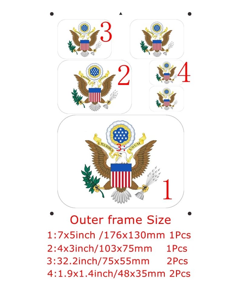 vmcoatdu Saudi Arabian Coat of Arms Laser Printing Saudi Arabia National Emblem Sticker 3 Pcs Decal in Multiple Sizes Stickers (Green Saudi Arabia) - Image 2