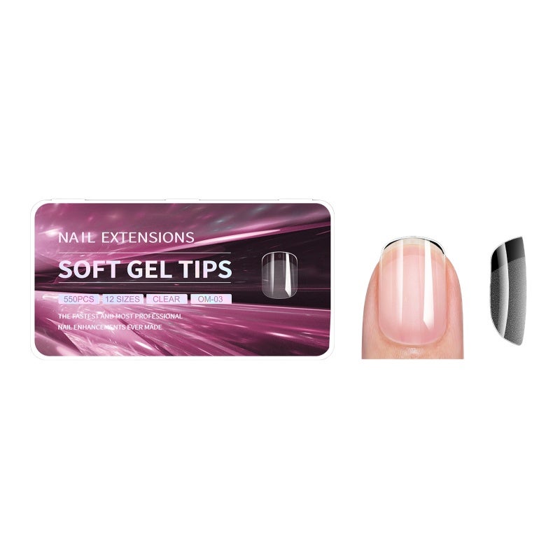 Ultra-Thin False Nails Transparent Size 01 Semi-Matte Texture Fits Snugly to Nail Surface - Easy Three-Point Positioning for Seamless Extension Nails for Cross-Border Use - Image 4