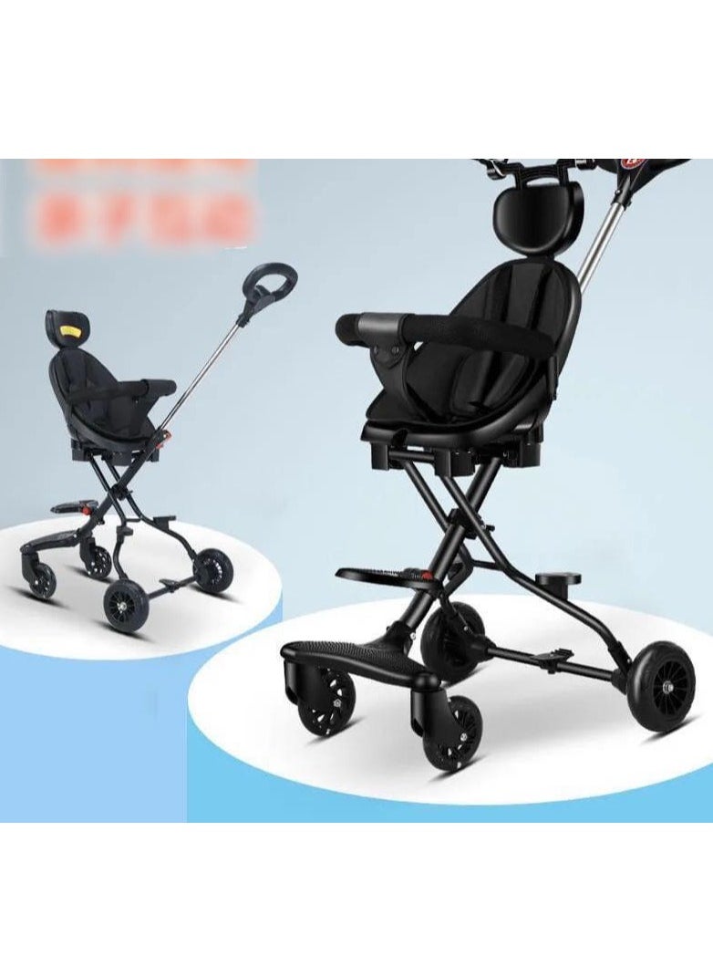 Generic - Imported Baby Stroller For Ages 0-4 Years, Stroller With Adjustable Handles, Strong Brakes And Backrest - For Shopping, Walking, Travel - And Home Use (Easy To Assemble And Durable) - Image 1