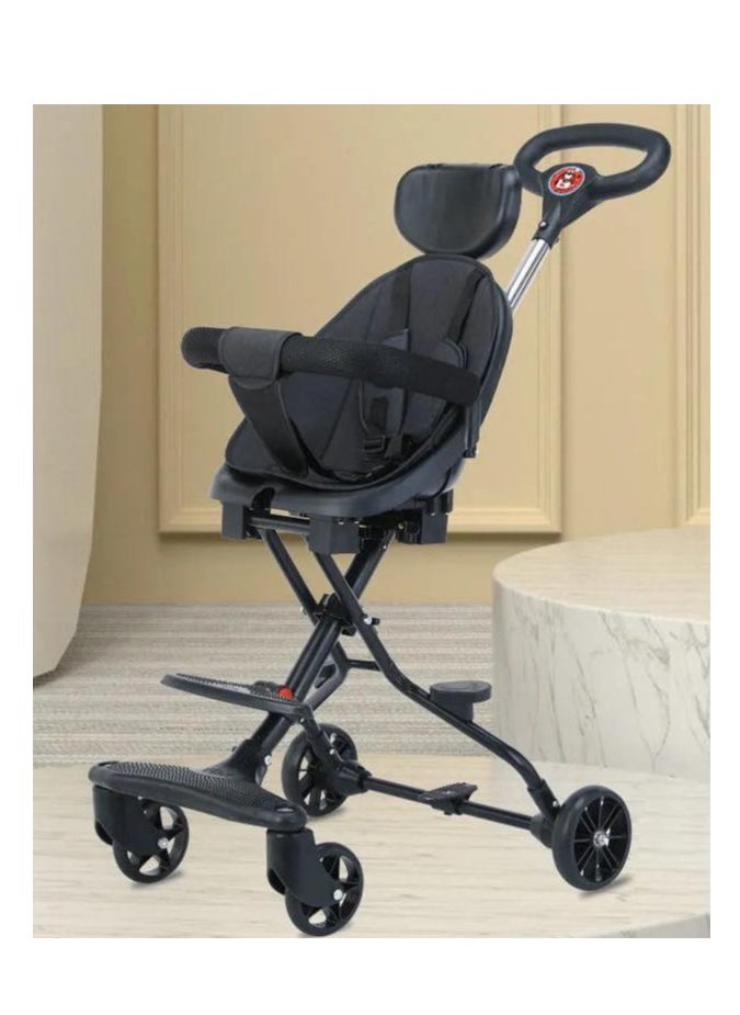 Generic - Imported Baby Stroller For Ages 0-4 Years, Stroller With Adjustable Handles, Strong Brakes And Backrest - For Shopping, Walking, Travel - And Home Use (Easy To Assemble And Durable) - Image 1