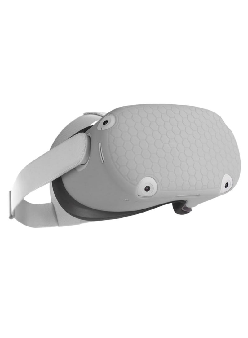 1pcs Silicone Case Cover for Quest 2 VR Headset Protective Skin Full Set Shockproof Dust Cover Accessories Anti-Scratch Face Grip Cover for Head Strap & Controller - Image 1