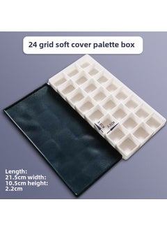 MingHua 24/48 Grid Acrylic Gouache Sealable Paint Box 24-grid soft cover color mixing box