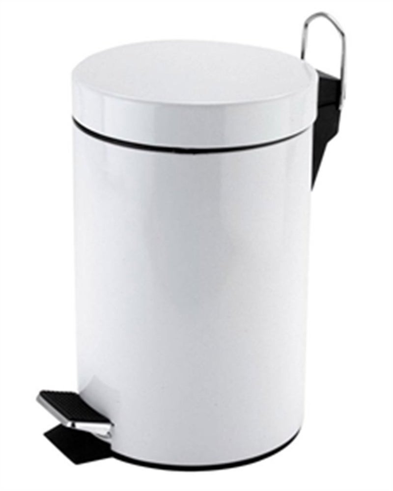 Zodiac Pedal Bin Round White 3 Litre