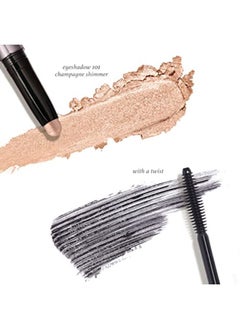 Julep Eyeshadow 101 Crème To Powder Waterproof Eyeshadow Stick, Champagne Shimmer & With A Twist Lash Boosting Volumizing And Lengthening Mascara With Bamboo  - Image 3