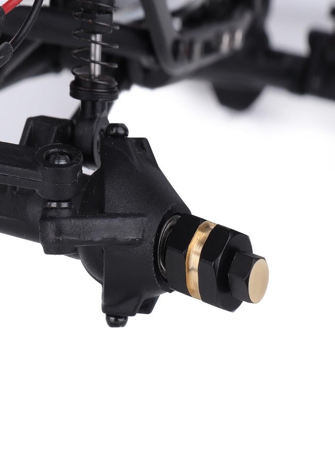 AllinRC 4pcs Brass Wheel Hex Extended Adapter Upgrades for Axial SCX24 90081 1/24 RC Crawler Car, with Locknuts and Cross Wrench - Image 3