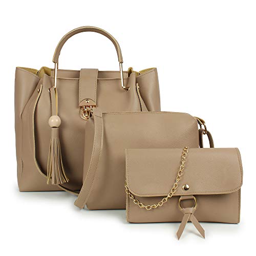 DANIEL CLARK Women's Stylish Handbags Combo (Set of 3) (Beige) - Image 1