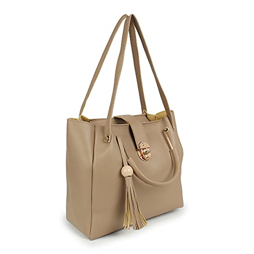 DANIEL CLARK Women's Stylish Handbags Combo (Set of 3) (Beige) - Image 3