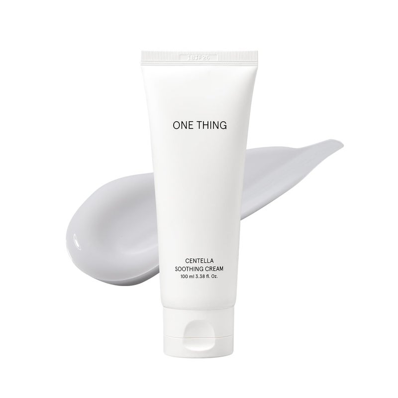 ONE THING Centella Soothing Cream 3.38 Fl Oz | CICA Beta Glucan Hydrating Calming Facial Vegan Moisturizer for All, Sensitive Skin Types, Barrier Redness Irritation Relief | Korean Skin Care - Image 1