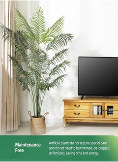 RATSAW 180cm Artificial Areca Palm Tree Plant with Pot for Home Decoration Lifelike Artificial Plant Tree  - Image 5