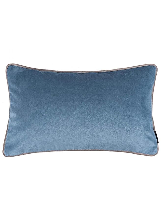 erorex Velvet Plain Matt Decorative Poly Filled Cushion 50X30Cm Duck Egg Blue