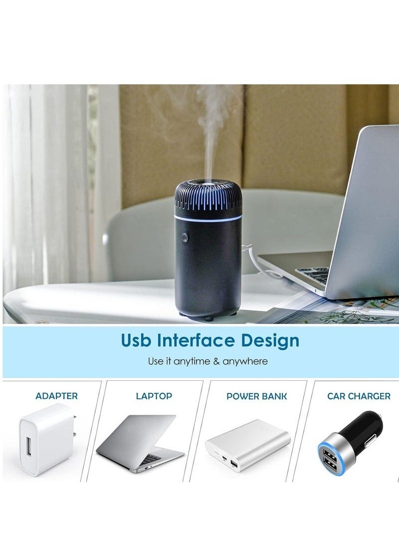 مرطب ناشر الهواء في السيارة، ناشر الهواء بالزيوت العطرية ناشر الهواء المحمول الصغير المحمول USB، ناشر الهواء المحمول الصغير لغرفة نوم المكتب في السيارة - Image 3