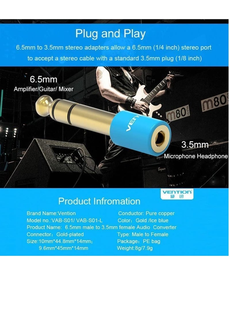 فينشن حزمة من 1 موصل توصيل الصوت 6.5 مم إلى 3.5 مم - Image 2